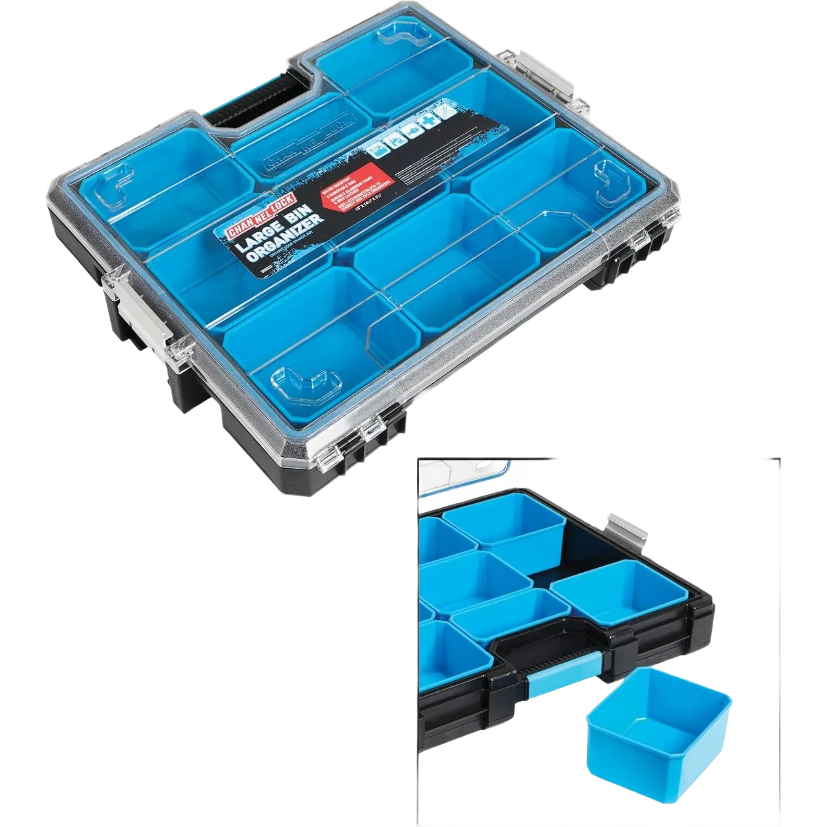 Professional Channellock Large Bin Organizer Storage Box Authentic