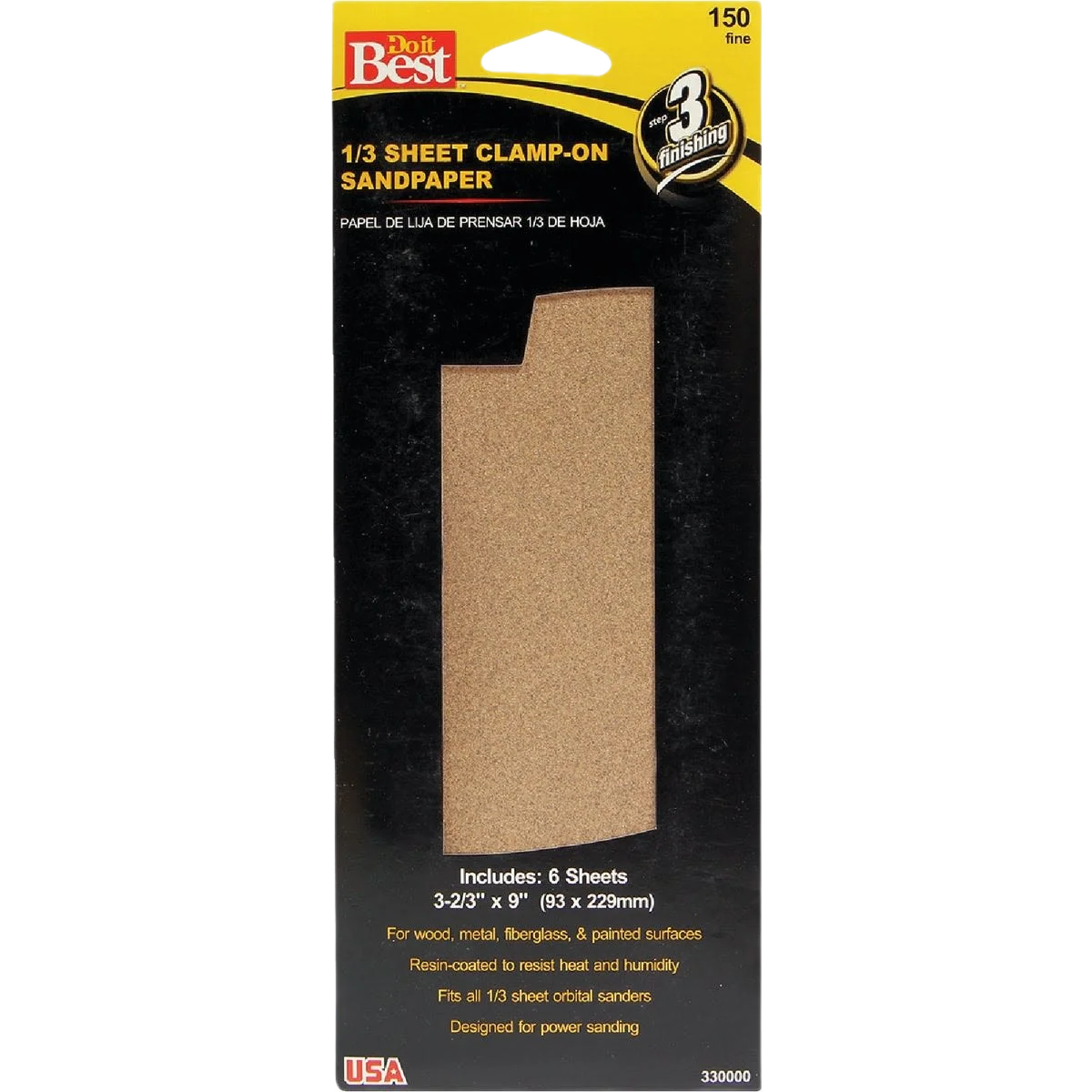 Trusted Do it 1 3 Sheet 150-Grit Fine Clamp-On Sandpaper 6-Pack Contemporary