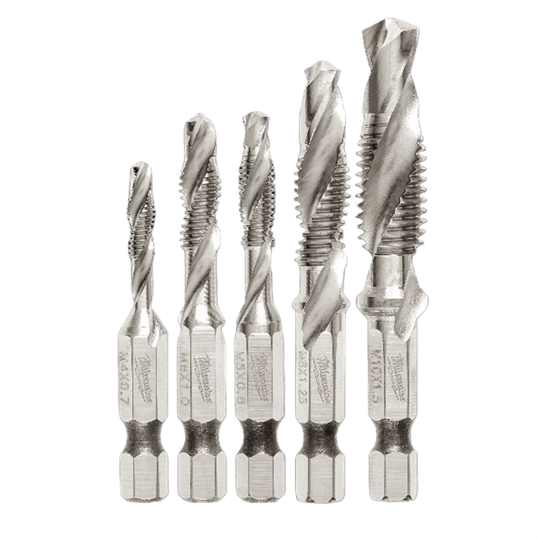 Original Milwaukee 5 Pc SHOCKWAVE™ Impact Metric Drill and Tap Bit Set Refined