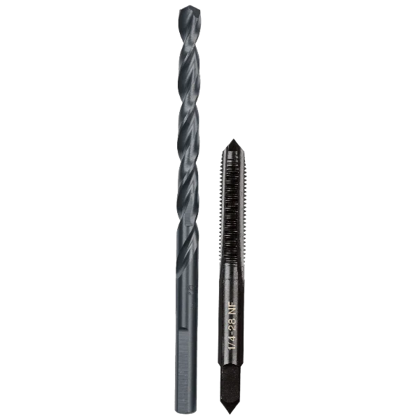 Elegant Milwaukee 1 4 -28 NF Straight Flute Plug Tap and 3 Drill Bit Set Crafted