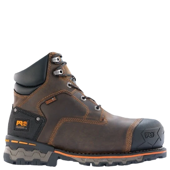 World-Class Timberland Men's Boondock Brown Distressed Toe Waterproof Boots Size 10.5M Smooth