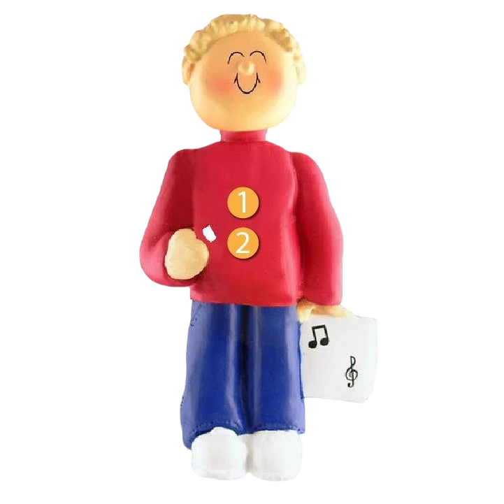 Convenient Ornament Central Personalized Blonde Male Musician Ornament High-Performance