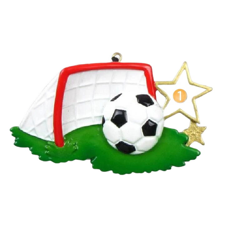 Verified PolarX Personalized Soccer Ball and Net Ornament Certified