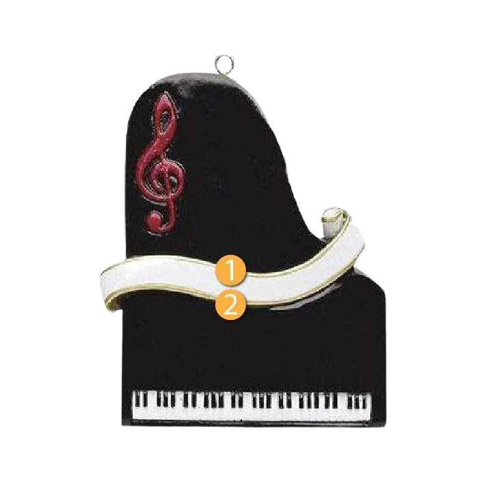 Solid Rudolph Me Personalized Piano Ornament Powerful