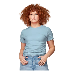 Fine Crafted Tultex XL Unisex Baby Blue Fine Jersey Short Sleeve Shirt Responsible