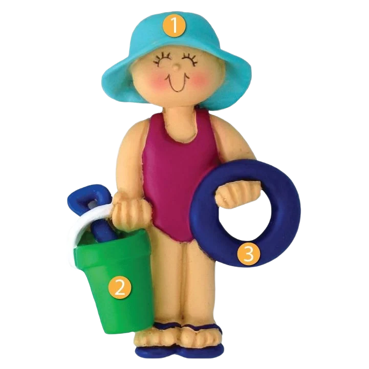 Original Ornament Central Personalized Female Beach Child Ornament Smart