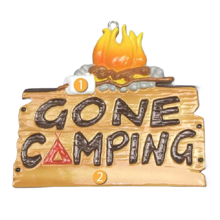 Flexible PolarX Personalized Gone Camping Ornament Responsible