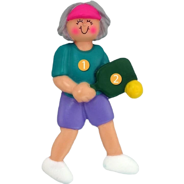 Powerful Ornament Central Personalized Female Pickle Ball Ornament High-Grade