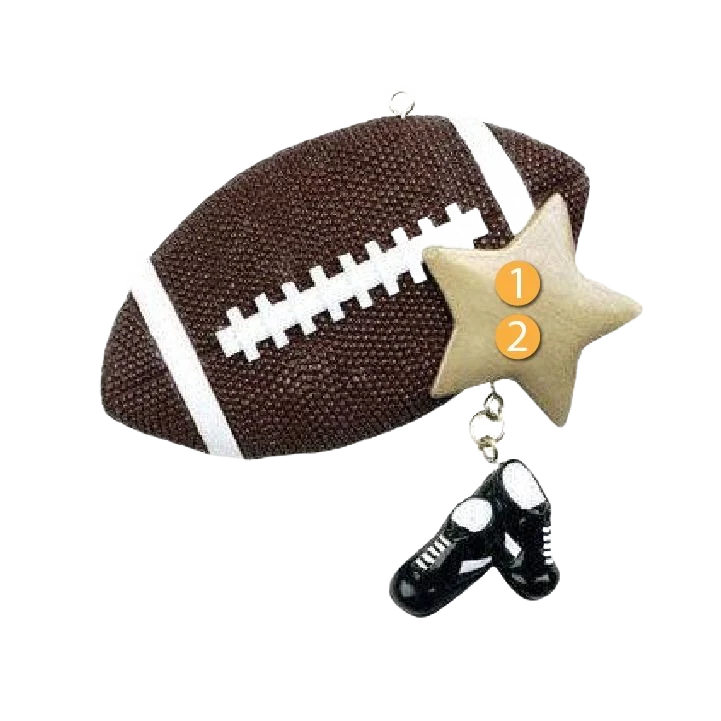 Green Rudolph Me Personalized Football Star Ornament Trusted