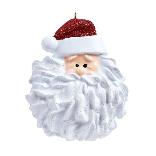 Advanced Rudolph Me Personalized Santa Face Ornament Detailed