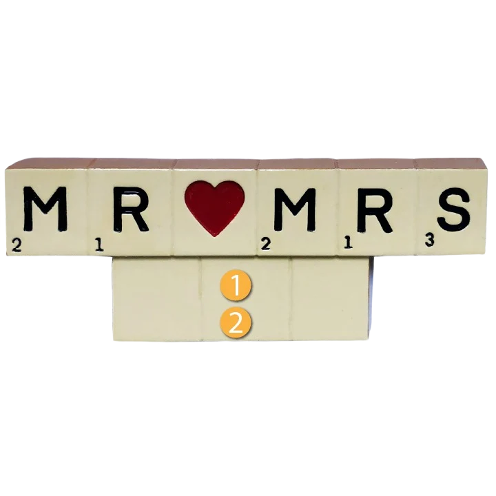 Optimized PolarX Personalized Mr. Mrs. Letter Board Game Couple Ornament Efficient
