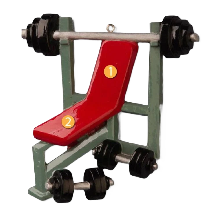 Fashionable PolarX Personalized Weight Lifter Ornament High-Quality