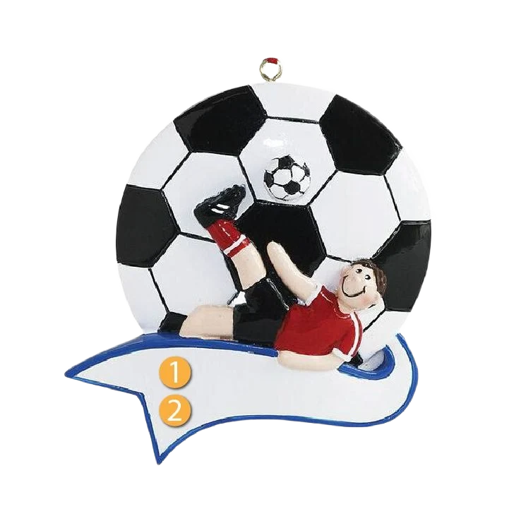 Efficient Rudolph Me Personalized Boy Kicking Soccer Ball Ornament Innovative