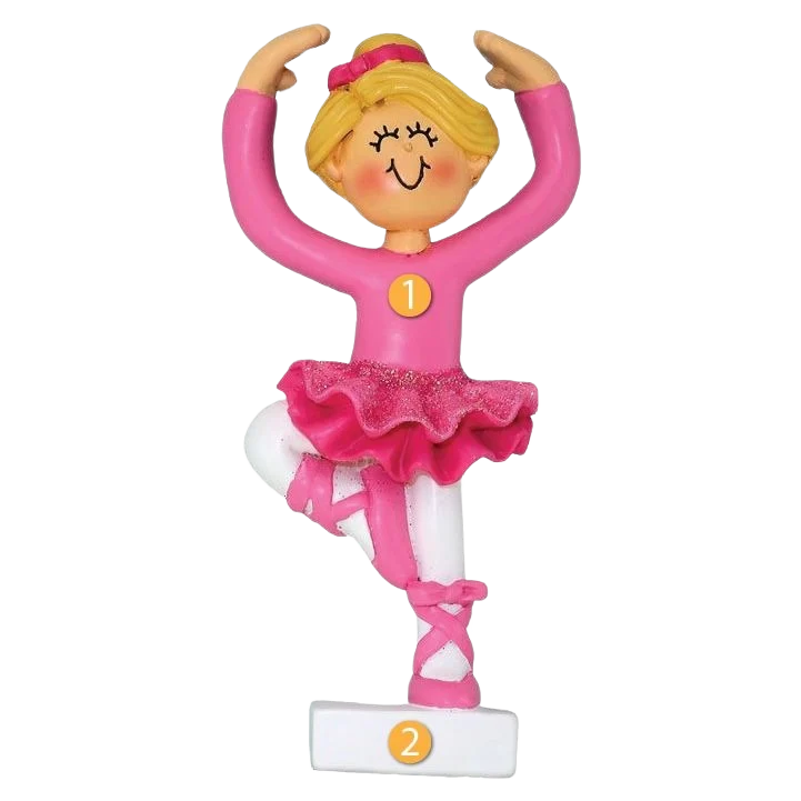 Reliable Ornament Central Personalized Blonde Female Ballerina Ornament Solid