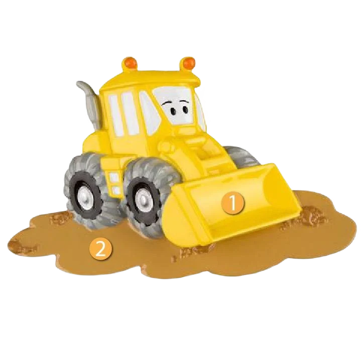Flexible PolarX Personalized Child Bulldozer Ornament Elegant