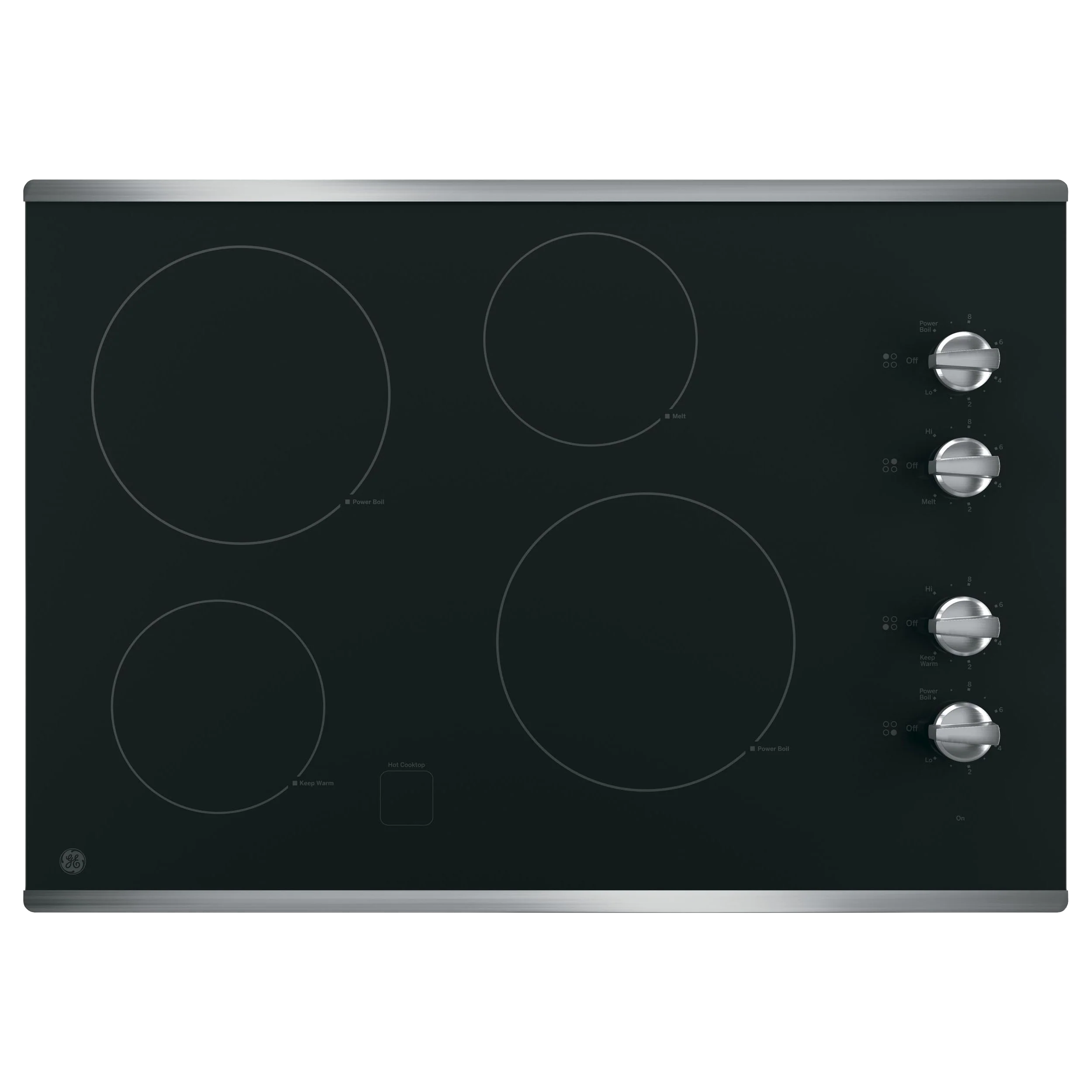 Optimized GE® 30 Built-In Knob Control Electric Cooktop Fine Crafted