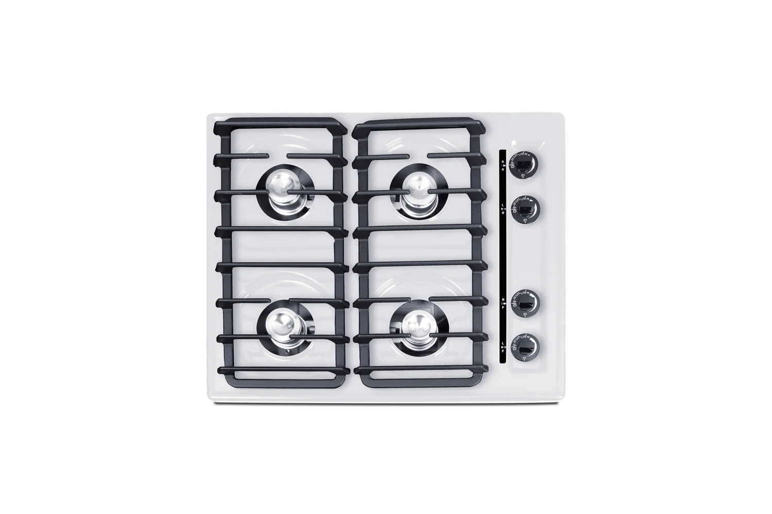 High-End 24 Wide 4-Burner Gas Cooktop Battery Start Ignition Casual