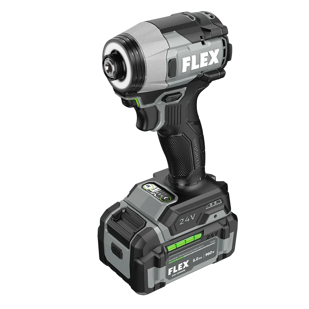 Outstanding FLEX 24V 1 4 One-Touch Hex Impact Driver w Multi-Mode Kit Smart