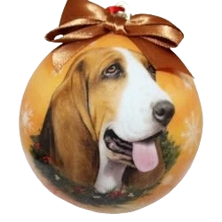 Dependable E S Pets Basset Hound Christmas Ball Ornament Easy-to-Use