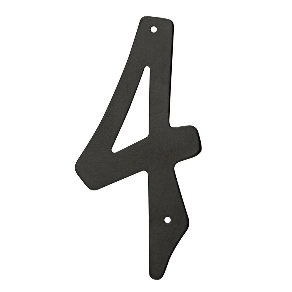 Authentic Hillman 4-In. Nail-On Black House Number 4 Sophisticated