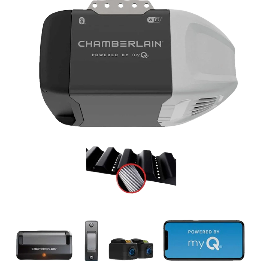 Quality Chamberlain Quiet Belt Drive Wi-Fi Garage Door Opener Superior