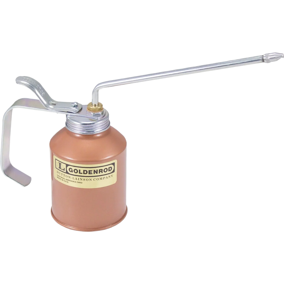 Prestigious Goldenrod 12 Oz. Industrial Pump Oiler with 8 In. Angle Spout High-Quality