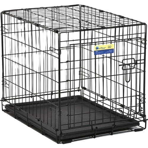 Exceptional MidWest Homes Contour Single Door Dog Crate 24x18x19 Easy-to-Use