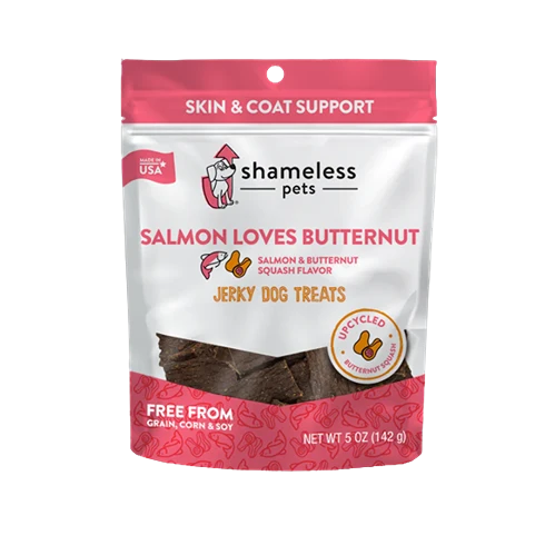 Superior Shameless Pets Salmon Loves Butternut Jerky Bites 5 oz. Smooth
