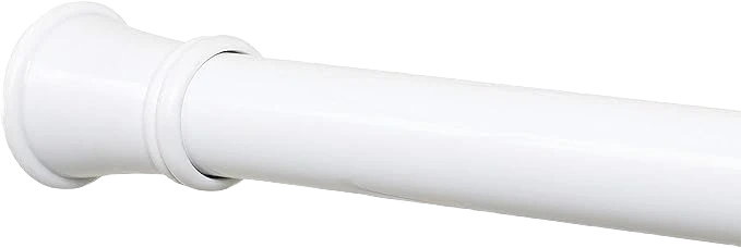 Fashionable Zenith White Zenna Home Straight 24 -40 Adjustable Tension Shower Rod Prestigious