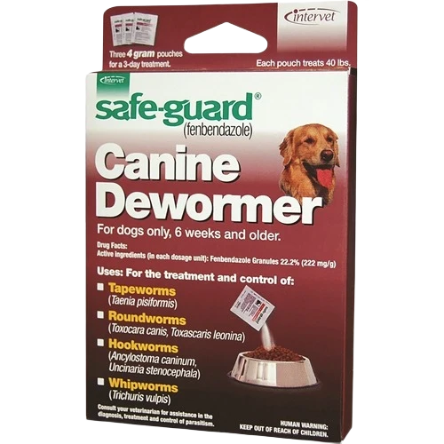 Original Merck Safeguard 4-gram Canine Dewormer 3-Pack Flexible