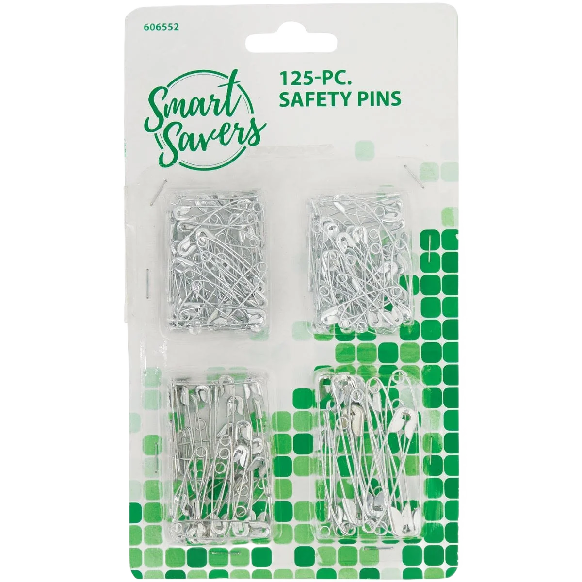 Green Smart Savers 125 PC Safety Pins Fine Crafted
