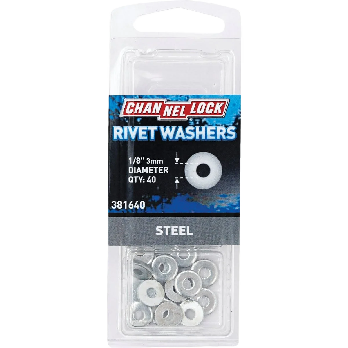 Reusable Channellock 1 8 In Steel Rivet Washers 40-Pack Superior