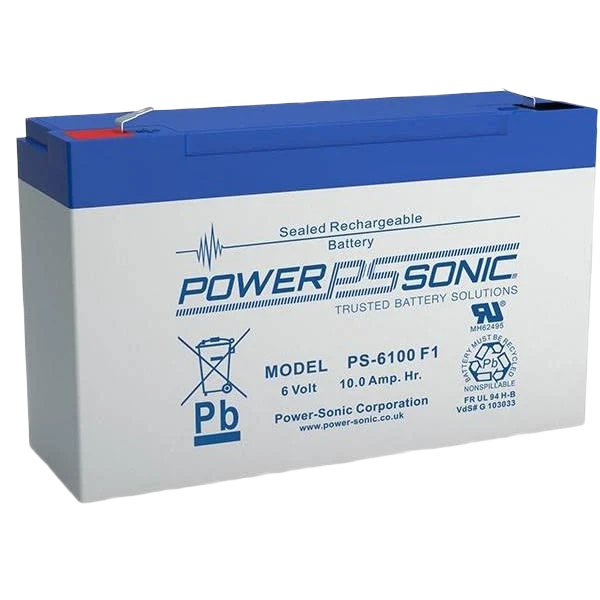 Fine Powersonic 6 Volt 12 Ah F1 Terminal Emergency Backup Battery Official
