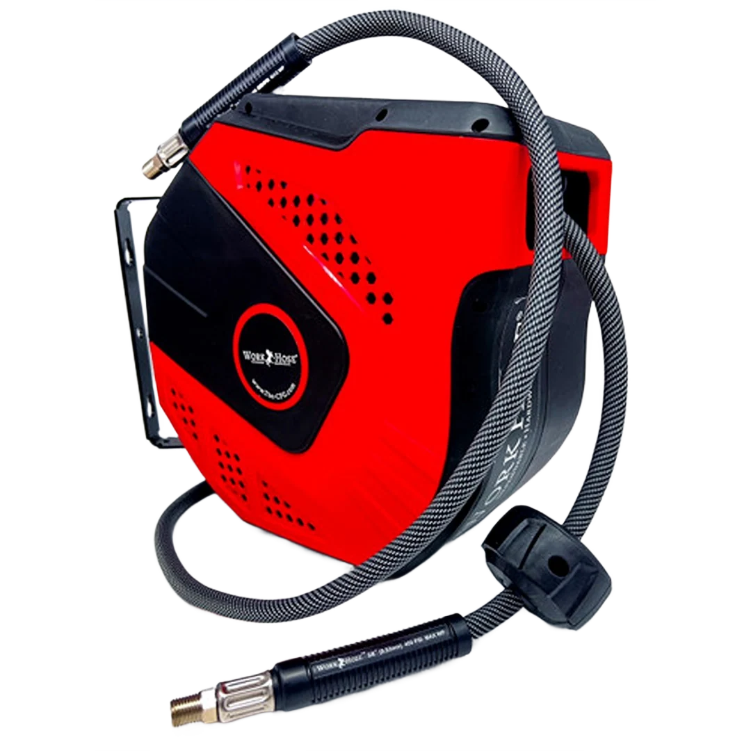 First-Class Work Hose Self Retracting 1600 Series Air Hose Reel 3 8 in. 50 ft. Environmentally Friendly
