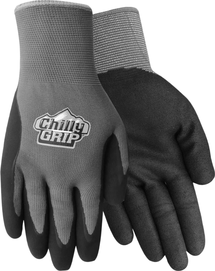 Soft Red Steer Medium Grey Chilly Grip Water Resistant Gloves Exceptional
