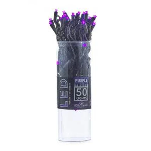 Convenient Kurt S. Adler Purple Frost LED Wire Light Set 50 Lights Effective