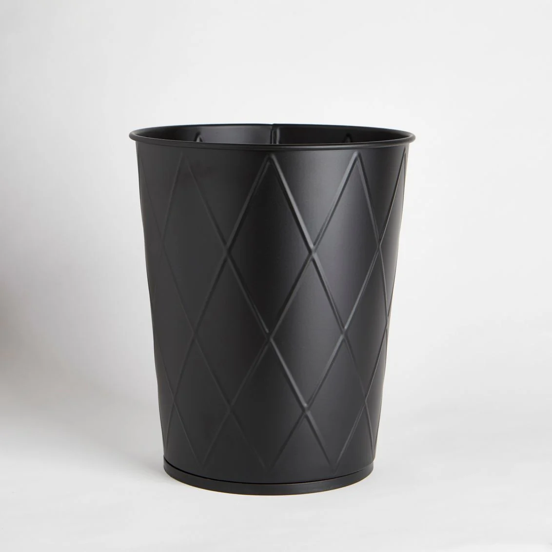 Organic Moda Harlequin Waste Basket - Black Pure