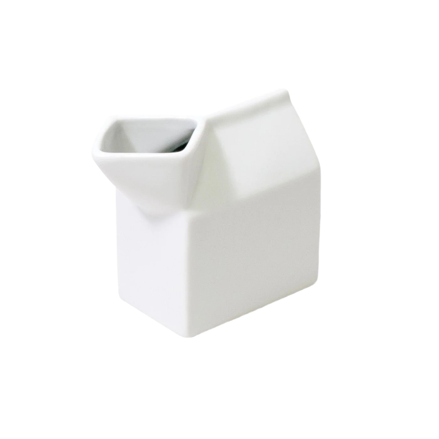 Recyclable HIC Porcelain White Milk Carton Creamer 6 oz. Crafted