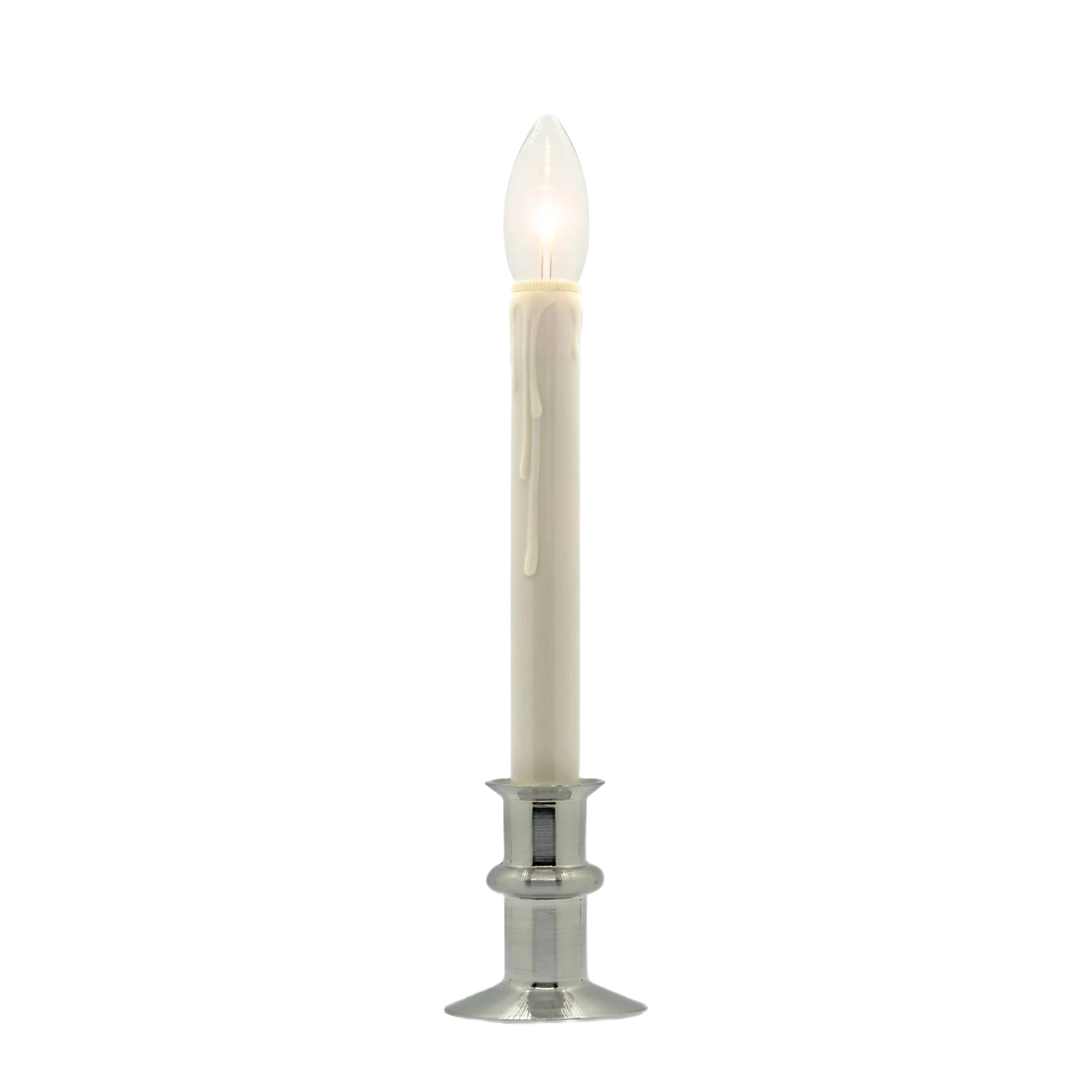 Refined Celestial Lighting Brushed Nickel Window Candle Authentic