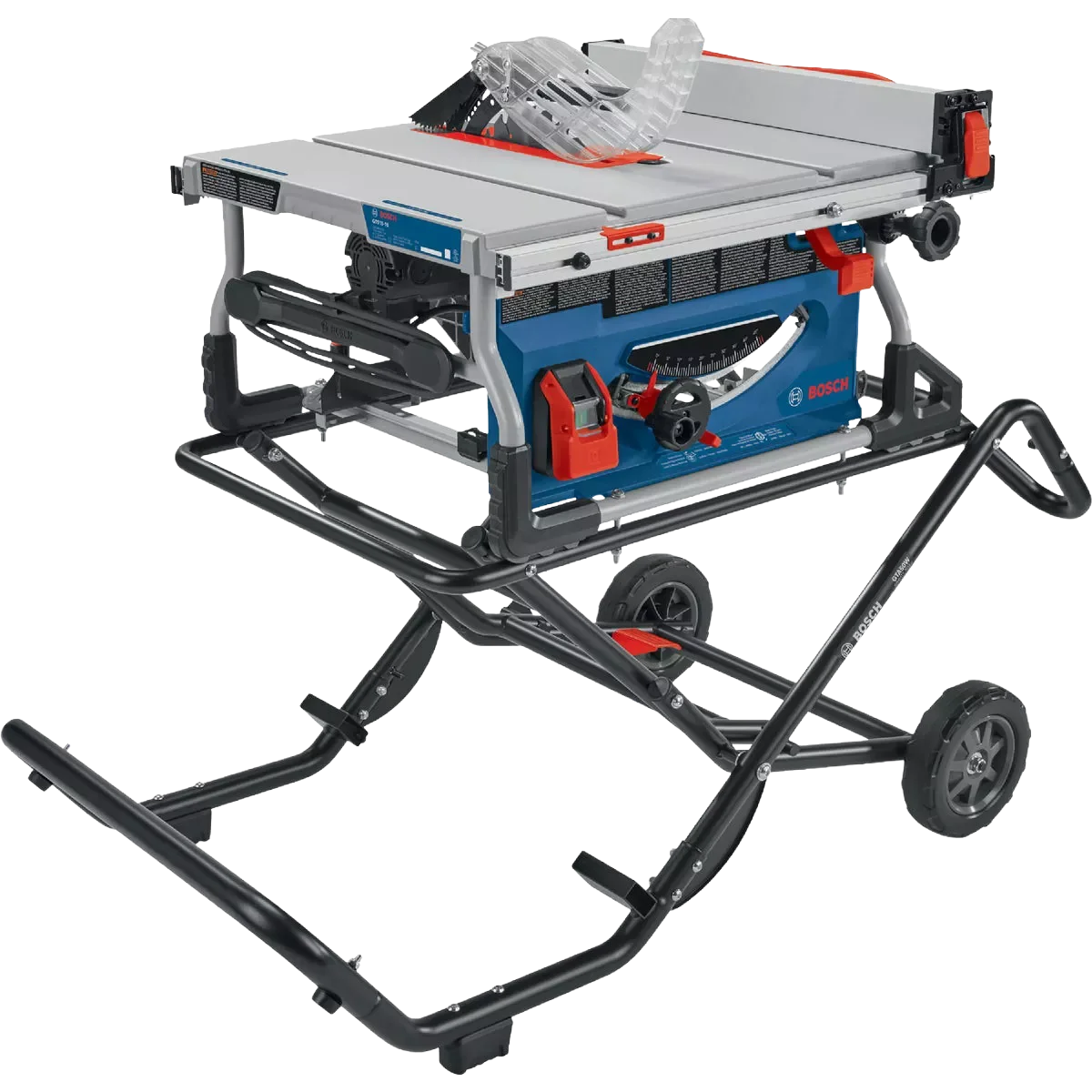High-End Bosch 15-Amp 10 Job Site Table Saw with Gravity-Rise Wheeled Stand Pure