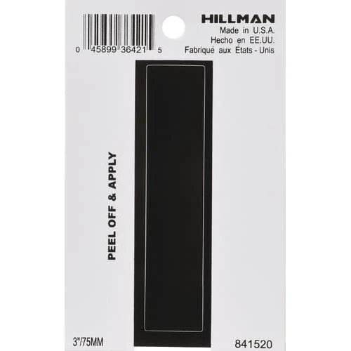 Comfortable Hillman 3 in. Black Vinyl Die Cut Peel Off Sticker Letter I Elegant