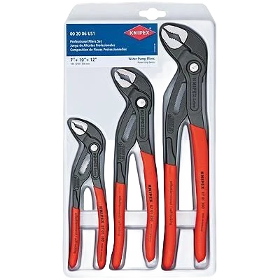Natural KNIPEX Cobra® Water Pump Pliers 7 in. 10 in. 12 in. Set Sustainable