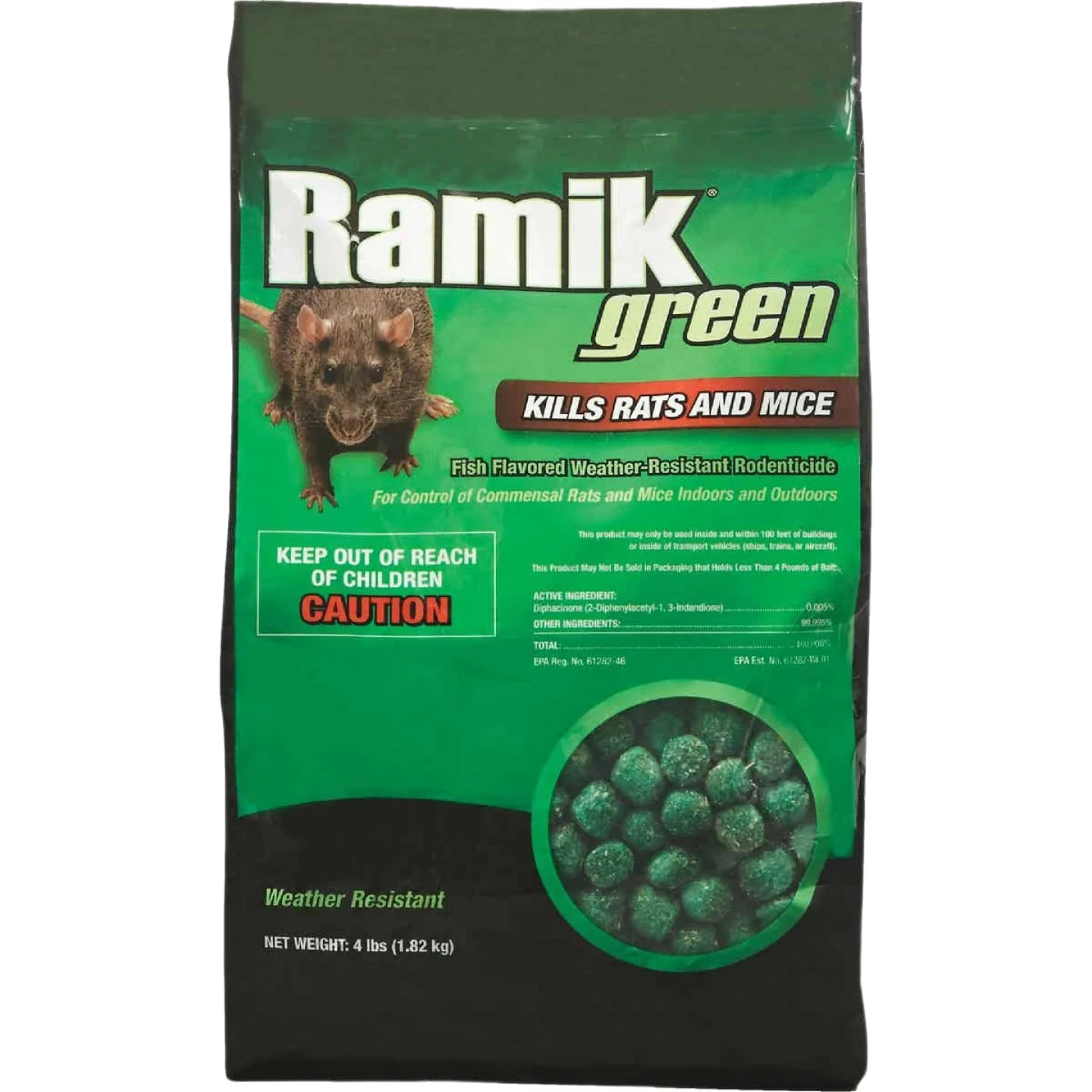 Minimalist Ramik Green Nugget Rat and Mouse Poison 4 lb. Versatile