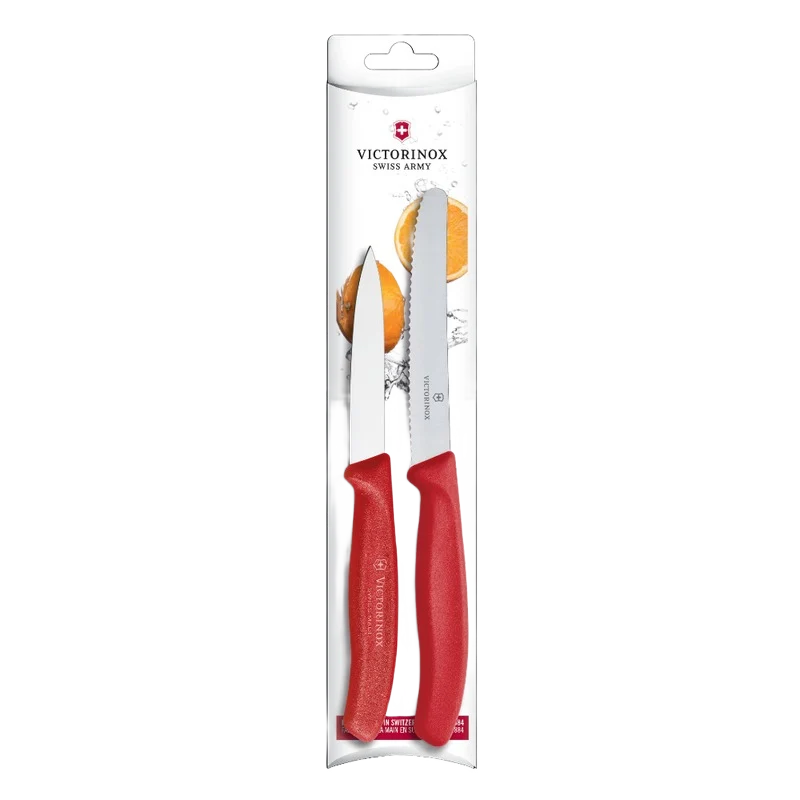 Sophisticated Victorinox Swiss Army Classic 2-Piece Kitchen Prep Set Red Fast
