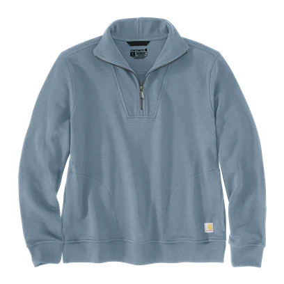 Professional Carhartt Women's 3XL Thundercloud TENCEL trade Fiber Half-Zip Sweatshirt Clean