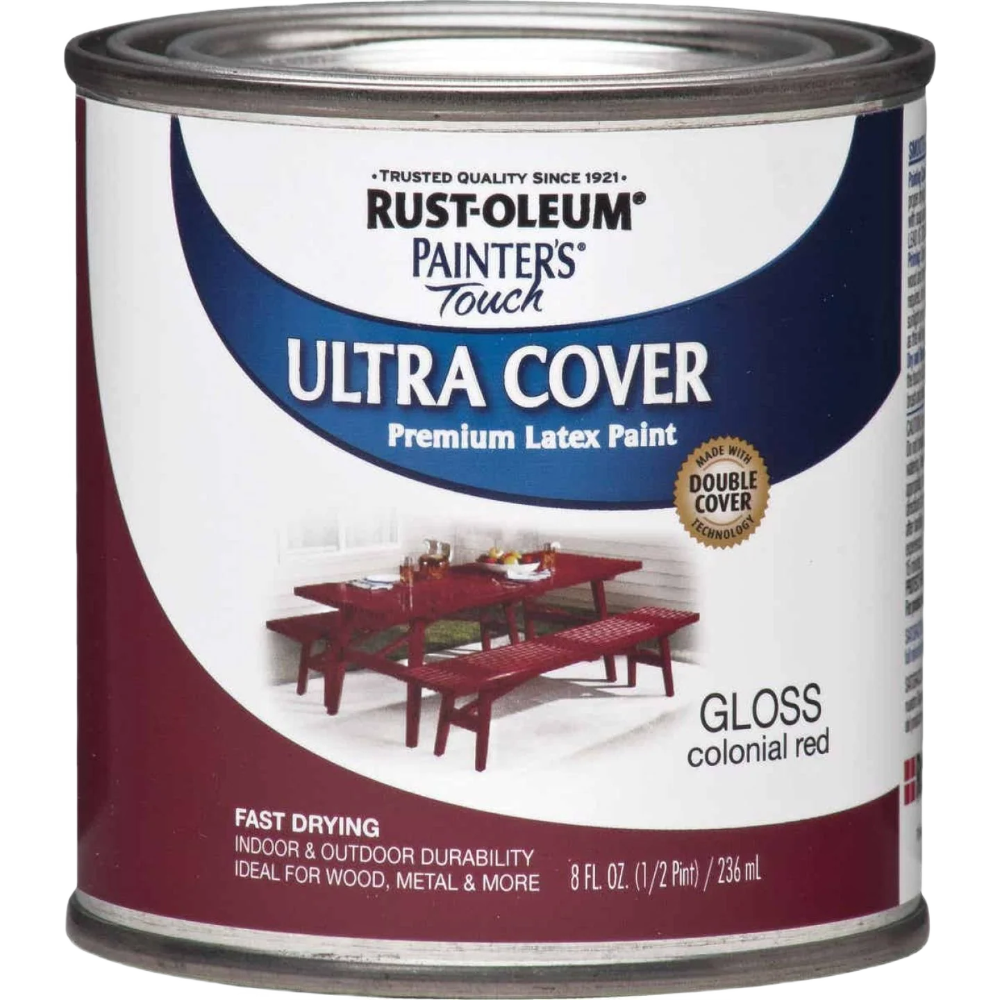 Sustainable Rust-Oleum Ultra Cover Multi-Purpose Gloss Colonial Red Brush-On Paint 1 2 pt. First-Class