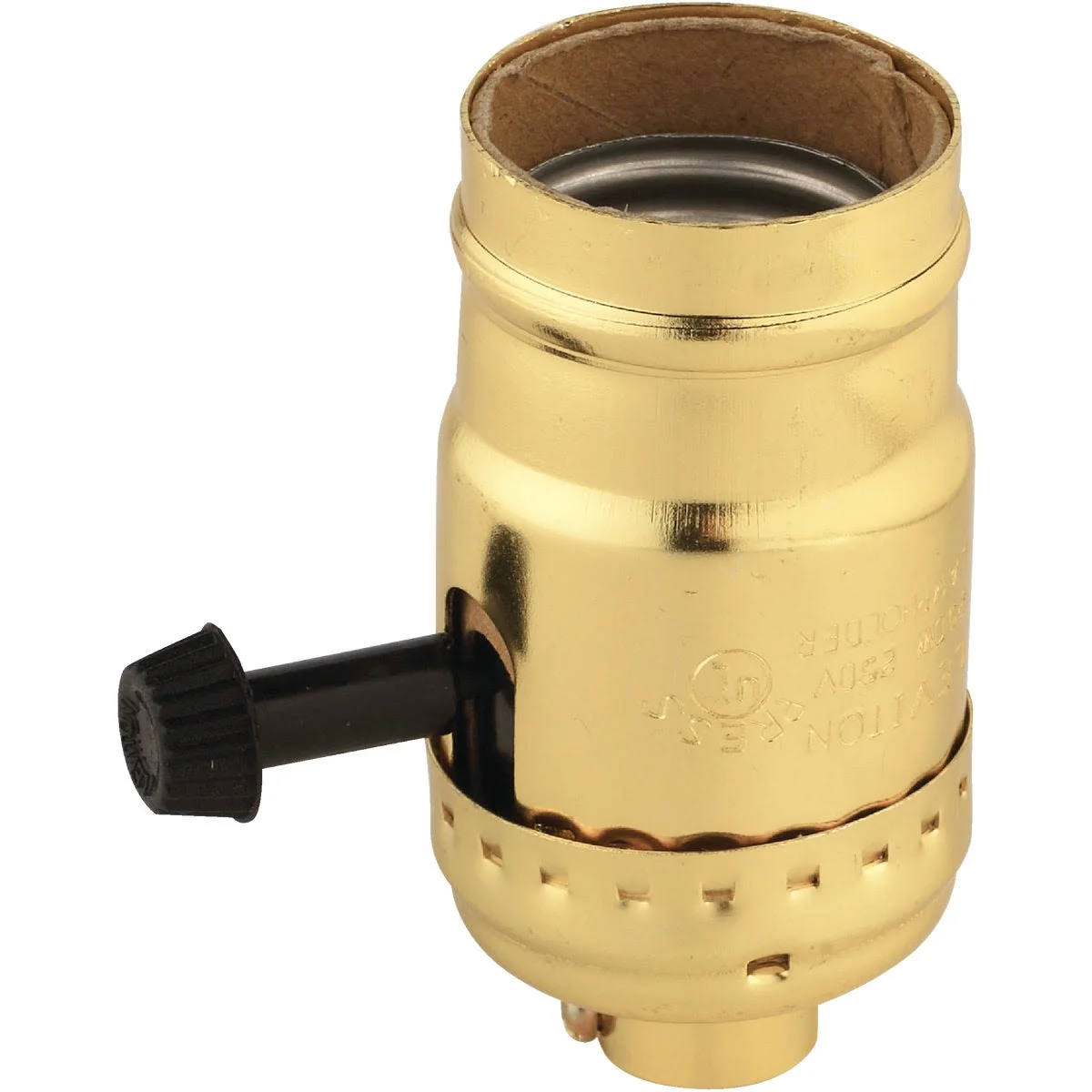 Sophisticated Leviton Turn-Knob Medium Base Brass Single-Circuit Lamp Socket Innovative