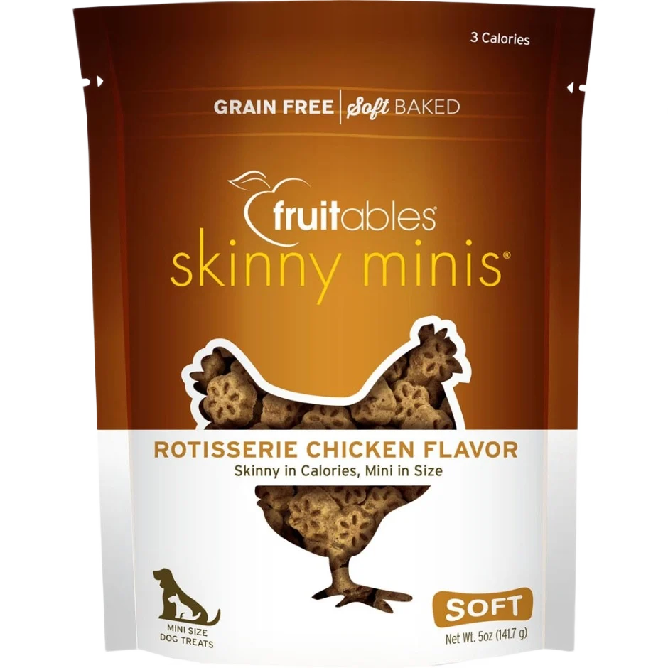 Smooth Fruitables Skinny Minis Rotisserie Chicken Soft Dog Treats 5 oz. Solid