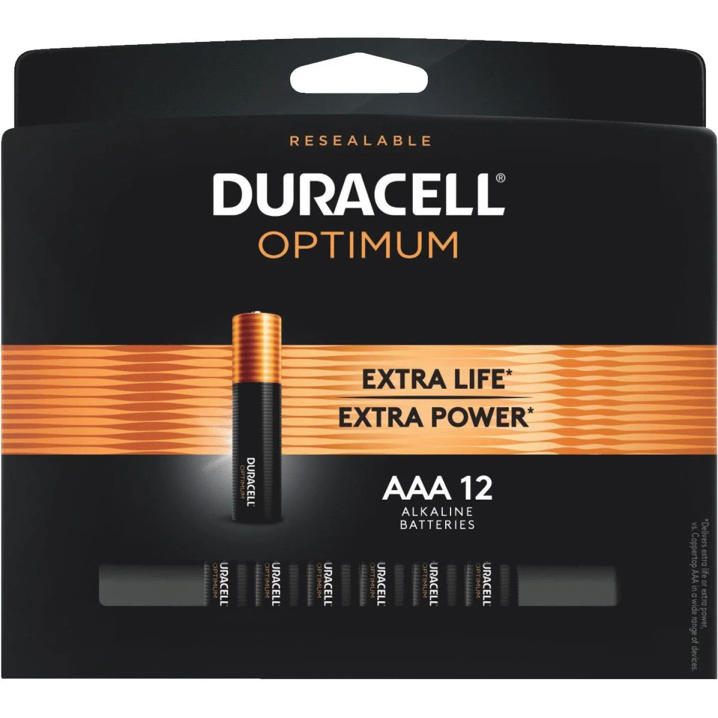 High-Performance Duracell Optimum AAA Alkaline Battery 12-Pack Durable