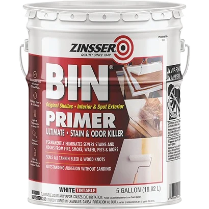 Responsible Rust-Oleum Zinsser B-I-N White Shellac Primer 5 gallon Premium Material
